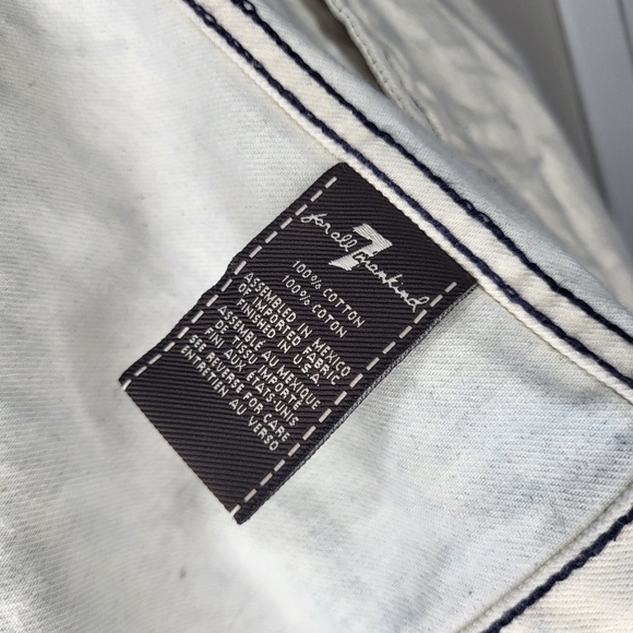 7 For All Mankind Denim Jacket in Washed Blue Size Medium - Picture 8 of 11